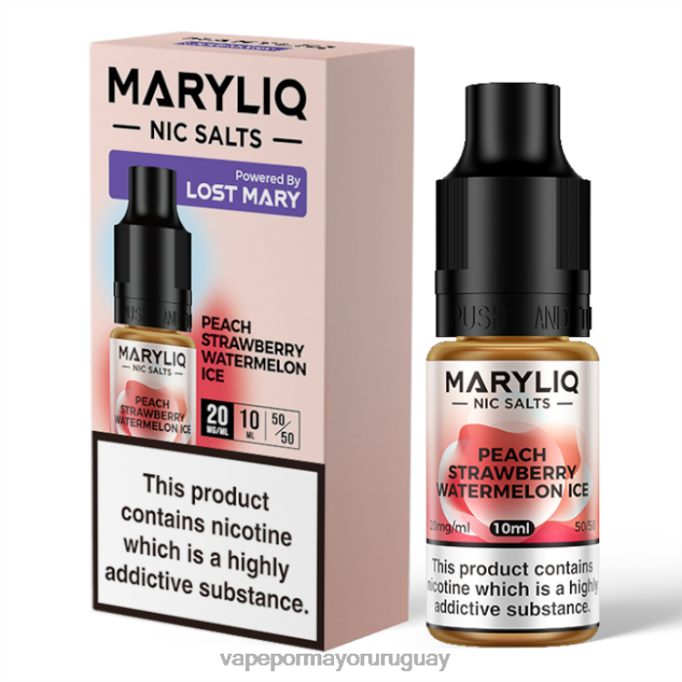melocotón fresa sandía hielo