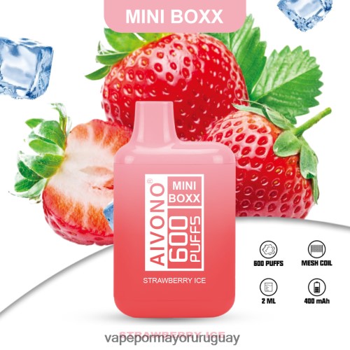 Liquido Vape Uruguay - Aivono AIM MINI BOXX 600 hielo de fresa 220Z22236
