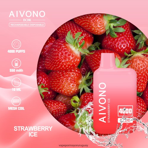 Liquido Vape Uruguay - Aivono AIM BOXX 4000 hielo de fresa 220Z22226