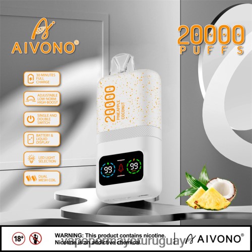 Liquido Vape Uruguay - Aivono AIM magic 20000 hielo de piña y coco 220Z2276