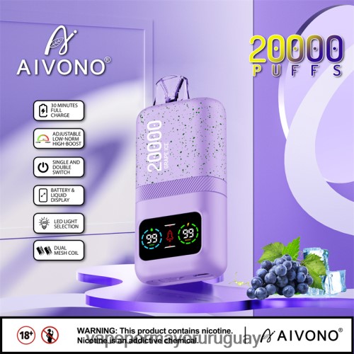 Liquido Vape Uruguay - Aivono AIM magic 20000 hielo de uva 220Z2286