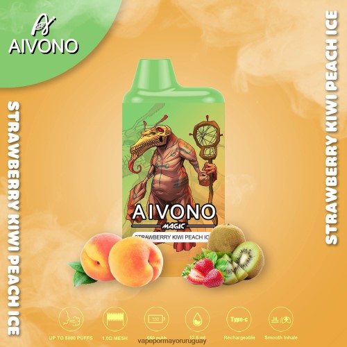 Liquido Vape Uruguay - Aivono AIM MAGIC cigarrillo de caja de 5800 bocas fresa kiwi melocotón hielo 220Z2296