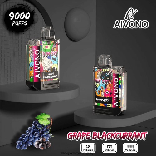Liquido Vape Uruguay - Aivono AIM XXL 9000 pegatina boca transparente grosella negra de uva 220Z2256