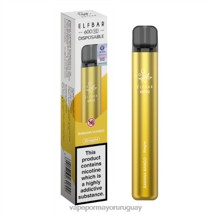 F6J4N273 - Vape mayorista ELFBAR 600V2 plátano mango 20 mg