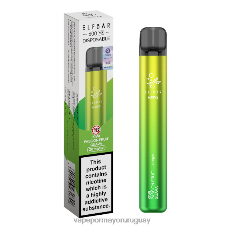F6J4N286 - venta de vaporizadores al por mayor ELFBAR 600V2 kiwi maracuyá guayaba 20 mg