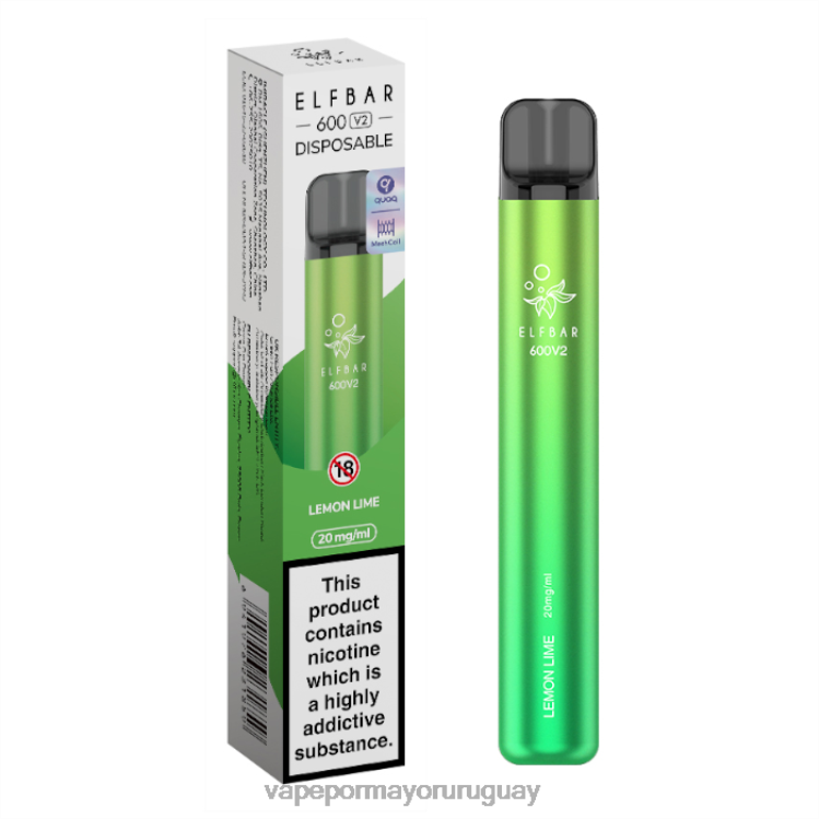 F6J4N287 - Vape Uruguay precio ELFBAR 600V2 Lima Limon 20 mg