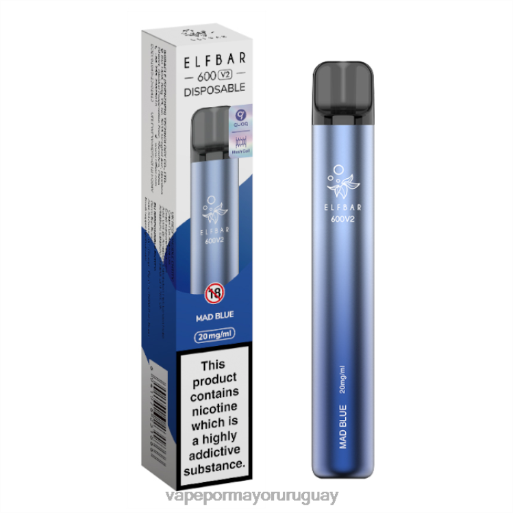 F6J4N288 - Vape por mayor Uruguay ELFBAR 600V2 azul loco 20 mg