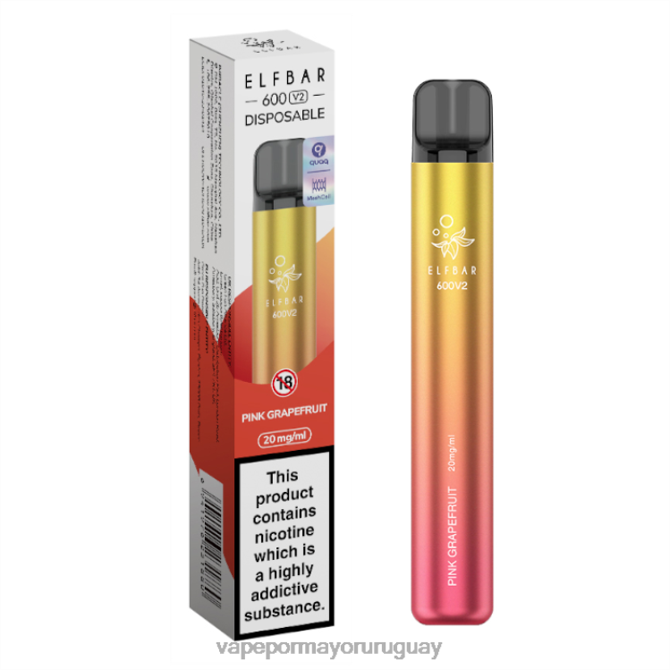 F6J4N291 - liquido Vape Uruguay ELFBAR 600V2 Toronja rosa 20 mg