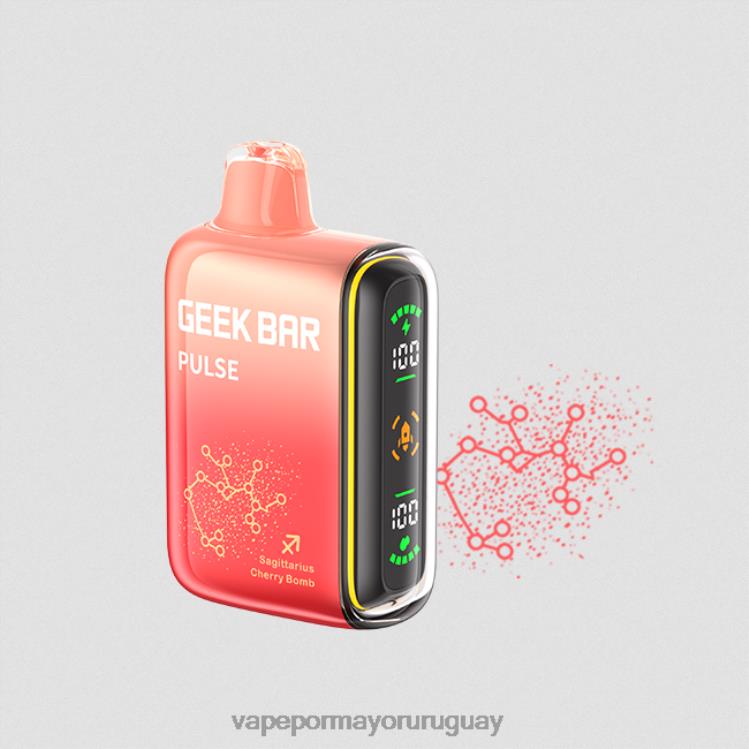 F6J4N72 - Vaper sin nicotina GEEK BAR Pulse Bomba de cereza edición zodiac 7500 inhalaciones/15000 inhalaciones