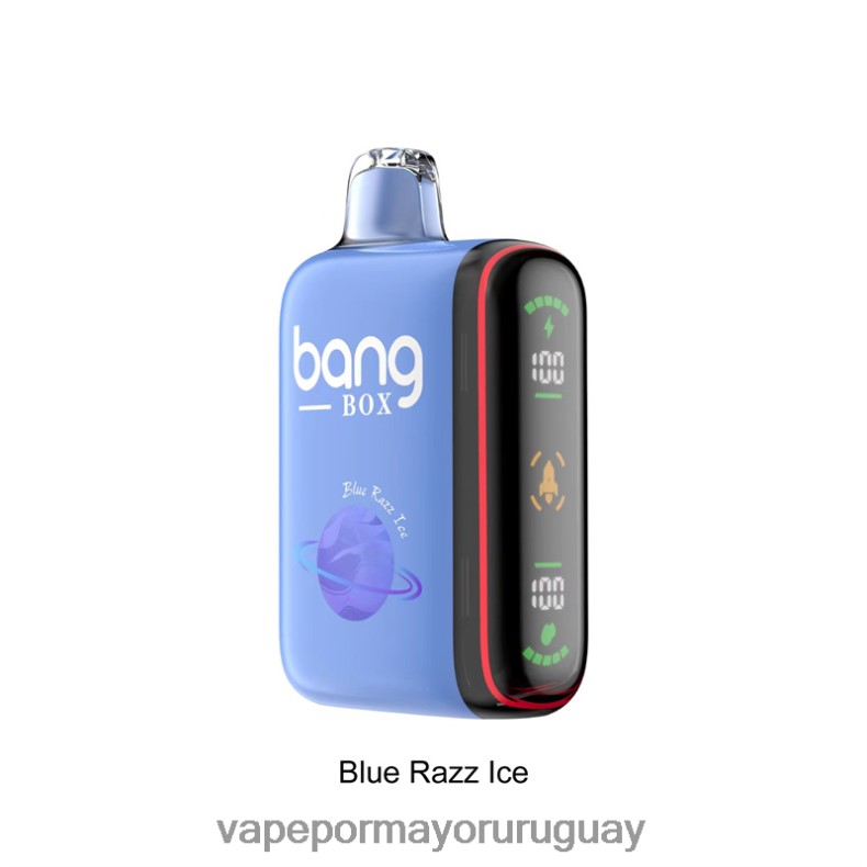 Liquido Vape Uruguay - Bang Box Pantalla de potencia inteligente de 9000-18000 inhalaciones hielo azul N64F826