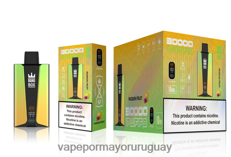 Liquido Vape Uruguay - Bang Box Pantalla inteligente de 30000 inhalaciones granadilla N64F884