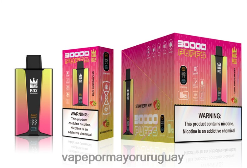Liquido Vape Uruguay - Bang Box Pantalla inteligente de 30000 inhalaciones kiwi fresa N64F874
