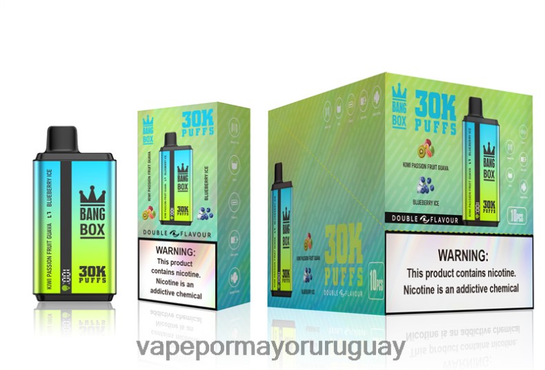 Vape Mayorista - Bang Box 30000 inhalaciones de dos sabores. kiwi, maracuyá, guayaba y helado de arándanos N64F865