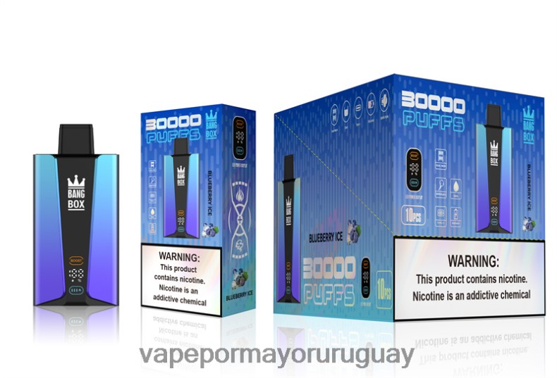 Vape Por Mayor Uruguay - Bang Box Pantalla inteligente de 30000 inhalaciones hielo de arándanos N64F879