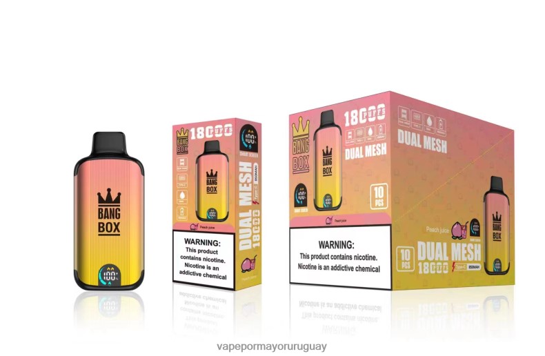 Vape Uruguay Mercado Libre - Bang Box 18000 bocanadas jugo de durazno N64F891