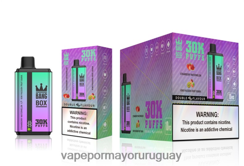 Vape Uruguay Precio - Bang Box 30000 inhalaciones de dos sabores. fresa sandía y kiwi maracuyá guayaba N64F870
