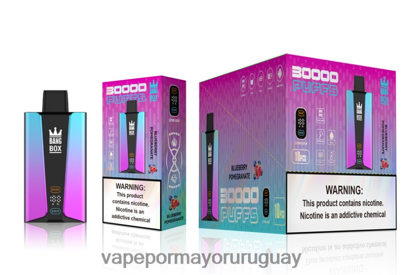 Vape Uruguay Precio - Bang Box Pantalla inteligente de 30000 inhalaciones pomgerante de arándanos N64F880