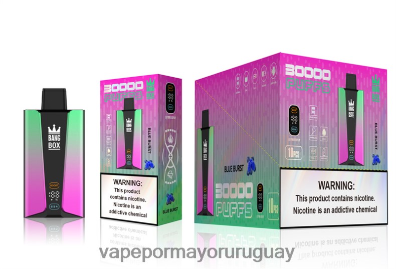 Vape Uruguay Sin Nicotina - Bang Box Pantalla inteligente de 30000 inhalaciones estallido azul N64F882