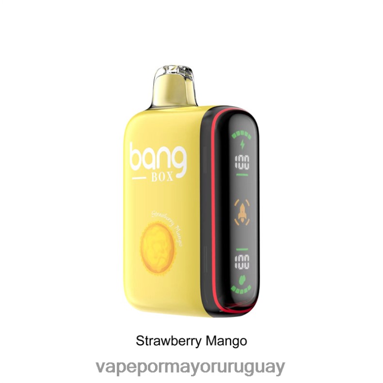 Vaper Sin Nicotina - Bang Box Pantalla de potencia inteligente de 9000-18000 inhalaciones mango fresa N64F835