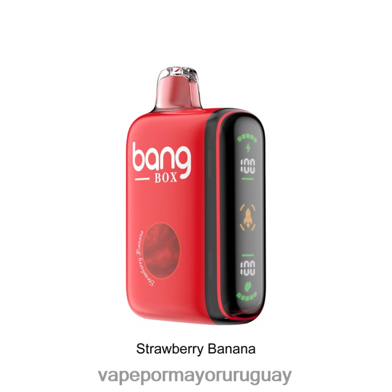 Vaper Sin Nicotina - Bang Box Pantalla de potencia inteligente de 9000-18000 inhalaciones plátano fresa N64F825