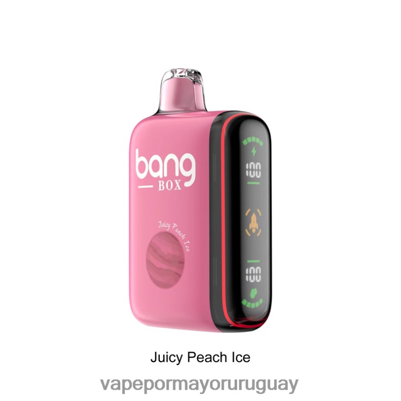 Vaporizador Desechable Al Por Mayor - Bang Box Pantalla de potencia inteligente de 9000-18000 inhalaciones jugoso hielo de durazno N64F829