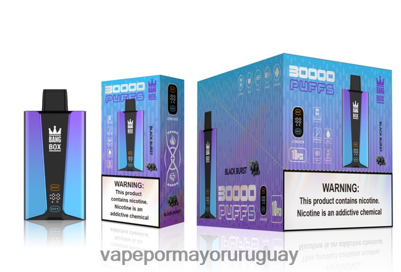Vaporizador Desechable Al Por Mayor - Bang Box Pantalla inteligente de 30000 inhalaciones estallido negro N64F877