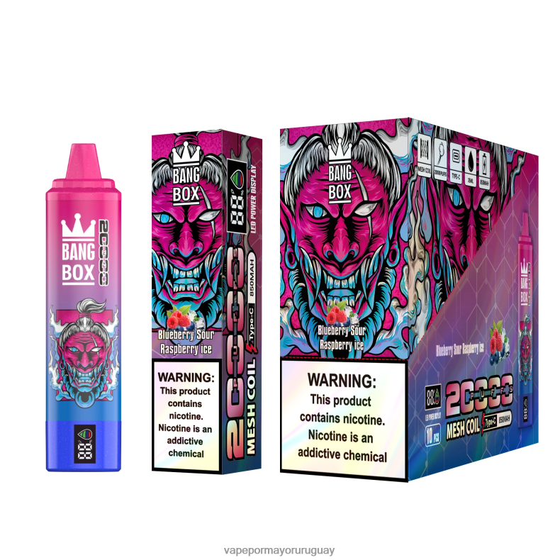 Venta De Vaporizadores Al Por Mayor - Bang Box 20000 arándano frambuesa agria hielo N64F855