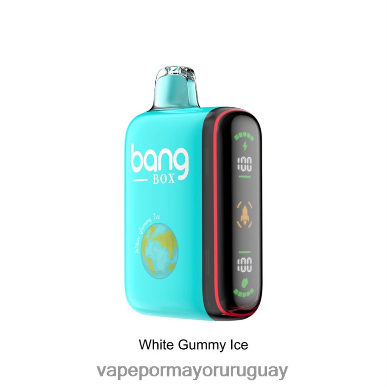 Venta De Vaporizadores Al Por Mayor - Bang Box Pantalla de potencia inteligente de 9000-18000 inhalaciones hielo gomoso blanco N64F830