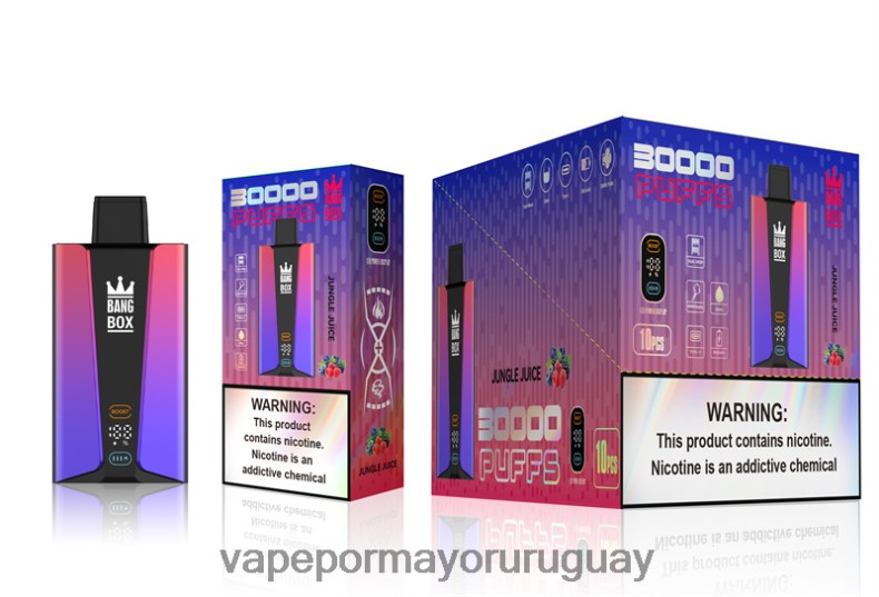 Venta De Vaporizadores Al Por Mayor - Bang Box Pantalla inteligente de 30000 inhalaciones jugo de la selva N64F878