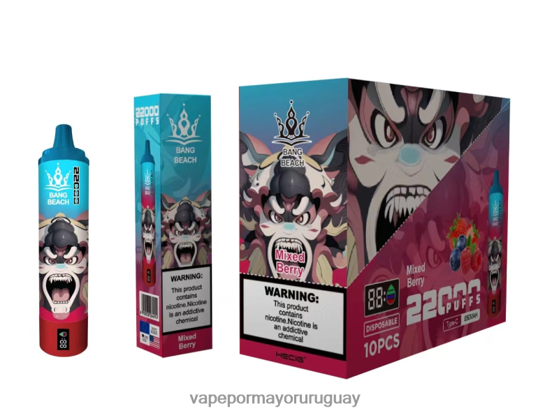 Vape Por Mayor Uruguay - Bang Beach Pantalla inteligente de 22000 inhalaciones bayas mixtas N64F821