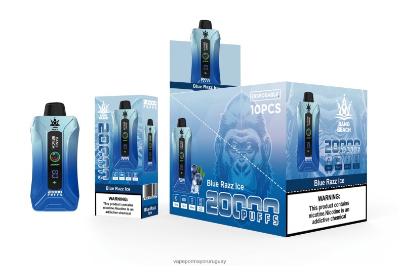 Vape Por Mayor Uruguay - Bang Beach vape elegante de la pantalla de 20000 soplos hielo azul N64F811