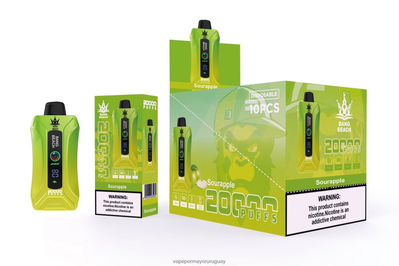 Vape Por Mayor Uruguay - Bang Beach vape elegante de la pantalla de 20000 soplos manzana agria N64F81
