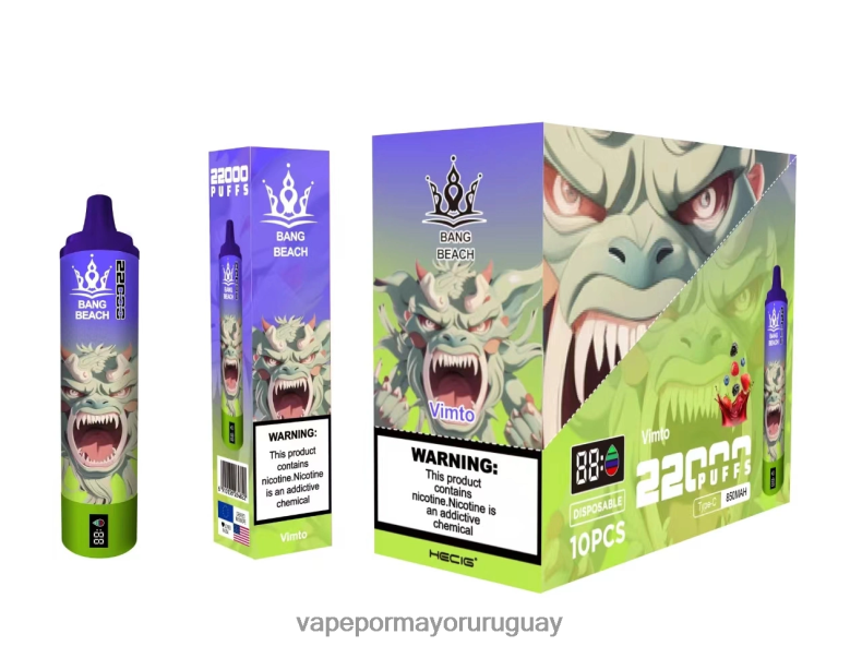 Vaporizador Al Por Mayor - Bang Beach Pantalla inteligente de 22000 inhalaciones vimto N64F818