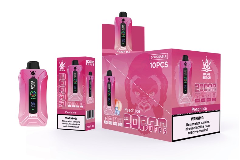 Vaporizador Desechable Al Por Mayor - Bang Beach vape elegante de la pantalla de 20000 soplos hielo de durazno N64F89