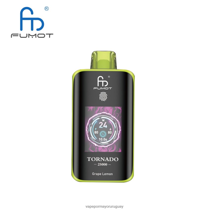Liquido Vape Uruguay - Fumot Tornado 25000 vaporizadores desechables uva limon TZJT086
