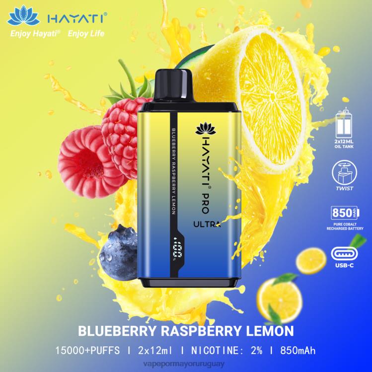 F6J4N202 - Vaper sin nicotina Hayati Pro Ultra arándano frambuesa limón