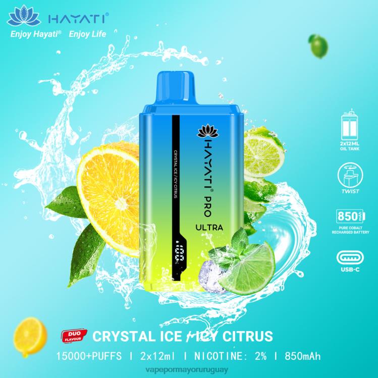 F6J4N223 - Vape mayorista Hayati Pro Ultra hielo cristalino/cítricos helados