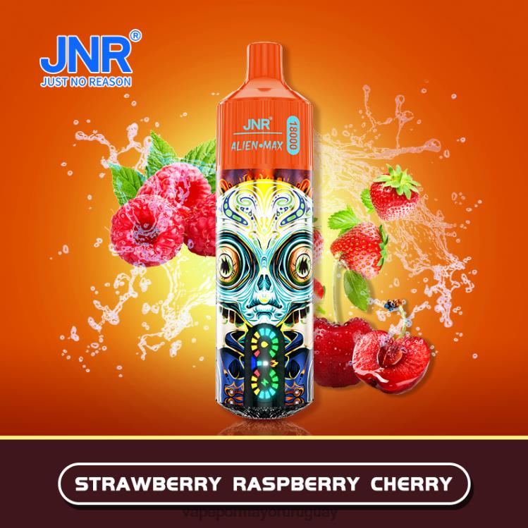 F6J4N565 - vaporizador desechable al por mayor JNR ALIEN MAX fresa frambuesa cereza