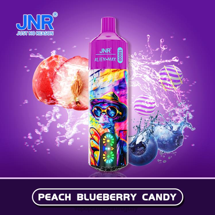 F6J4N580 - Vape Uruguay mercado libre JNR ALIEN MAX caramelo de durazno y arándanos