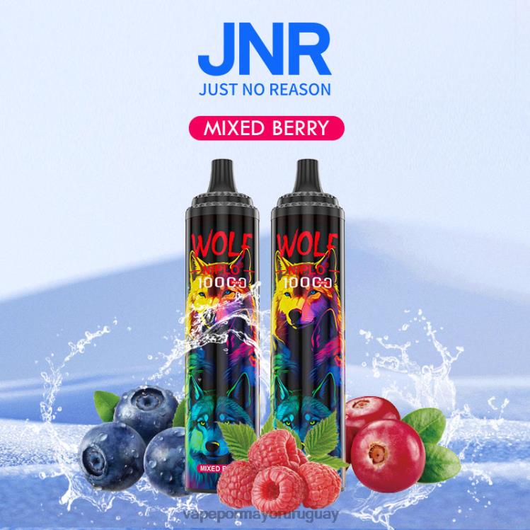 F6J4N765 - vaporizador desechable al por mayor JNR WOLF NIPLO mezcla de baya