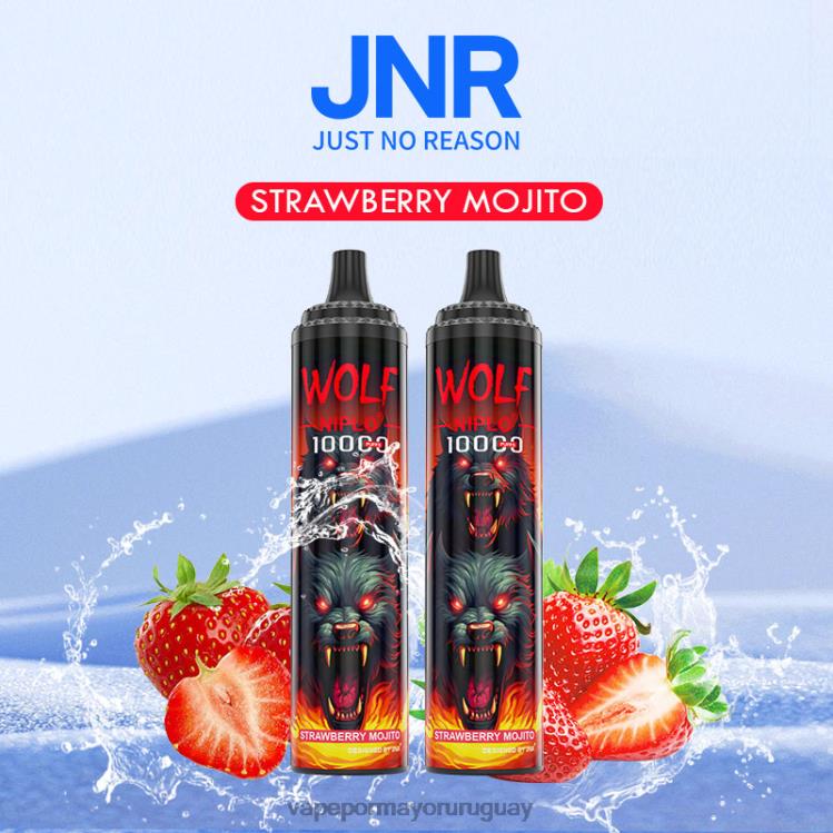 F6J4N772 - Vaper sin nicotina JNR WOLF NIPLO mojito de fresa