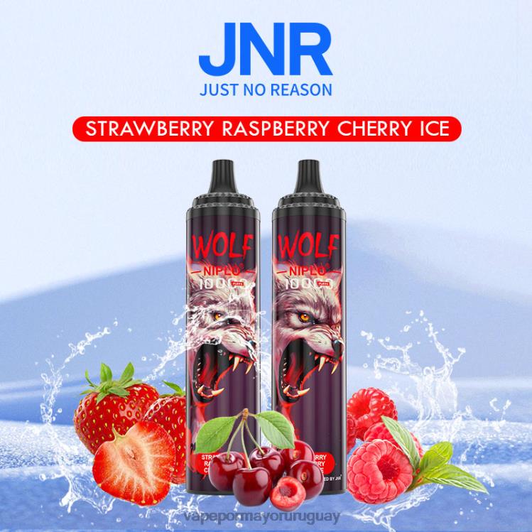F6J4N773 - Vape mayorista JNR WOLF NIPLO fresa frambuesa cereza hielo