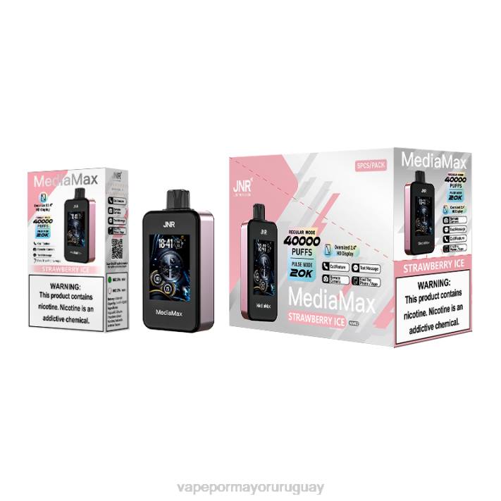hielo de fresa JNR MediaMax bocanada de 40k- Vape Uruguay precio -4NJV17