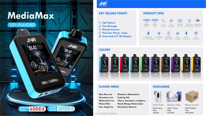 hielo de manzana agria JNR MediaMax bocanada de 40k- Vape Uruguay mercado libre -4NJV20