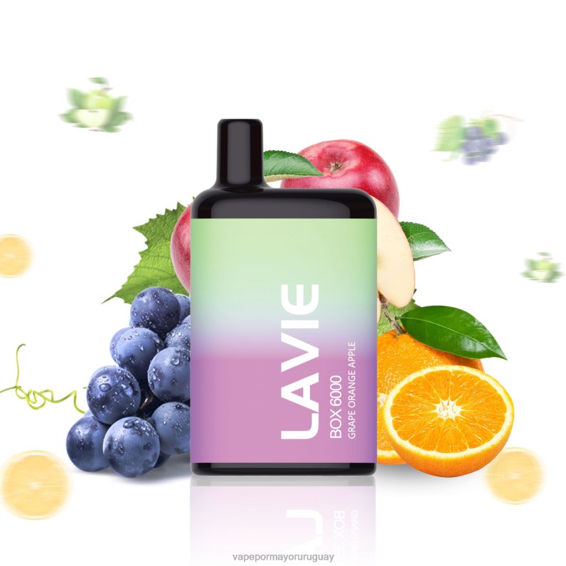 Vape Uruguay Precio - LAVIE BOX 6000 bocanadas 4BLXP202 uva naranja manzana