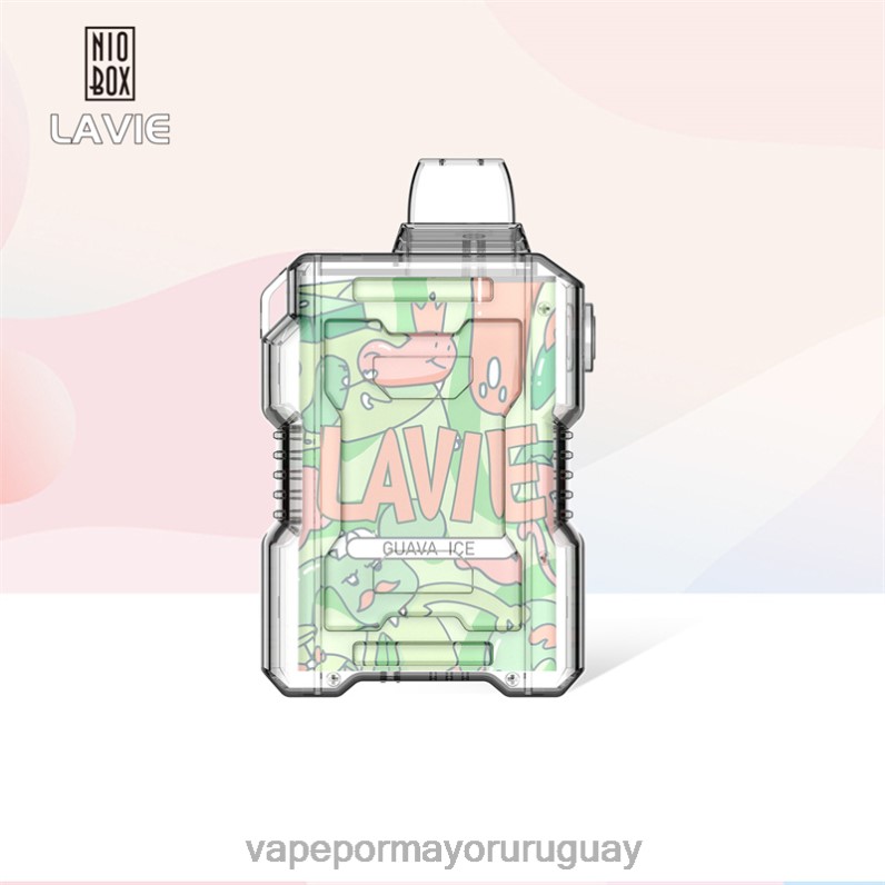 Vape Uruguay Sin Nicotina - LAVIE NIO BOX 9000 bocanadas 4BLXP194 hielo de guayaba