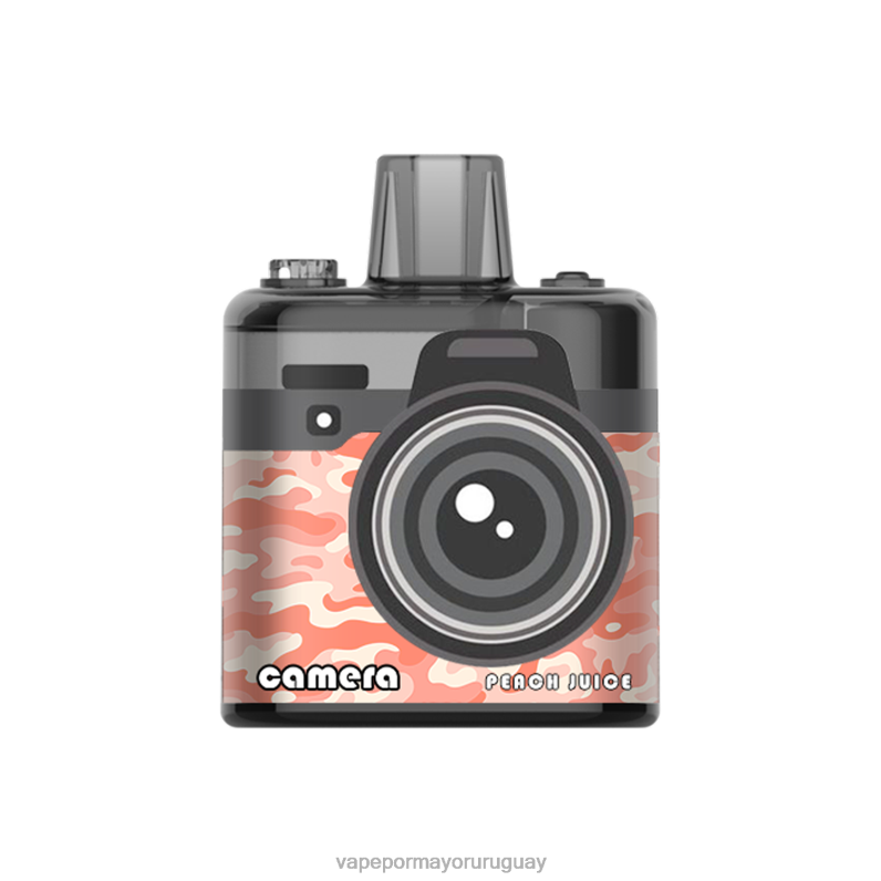 Vape Uruguay Sin Nicotina - LAVIE Camera 8000 bocanadas 4BLXP174 jugo de durazno
