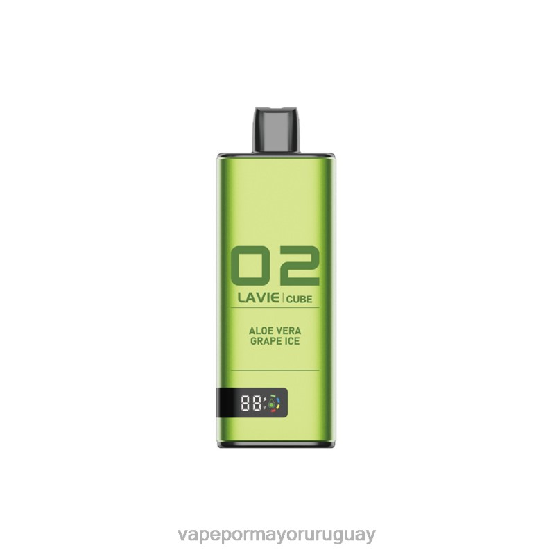 Liquido Vape Uruguay - LAVIE Cube 20000 bocanadas 4BLXP36 hielo de uva aloe vera