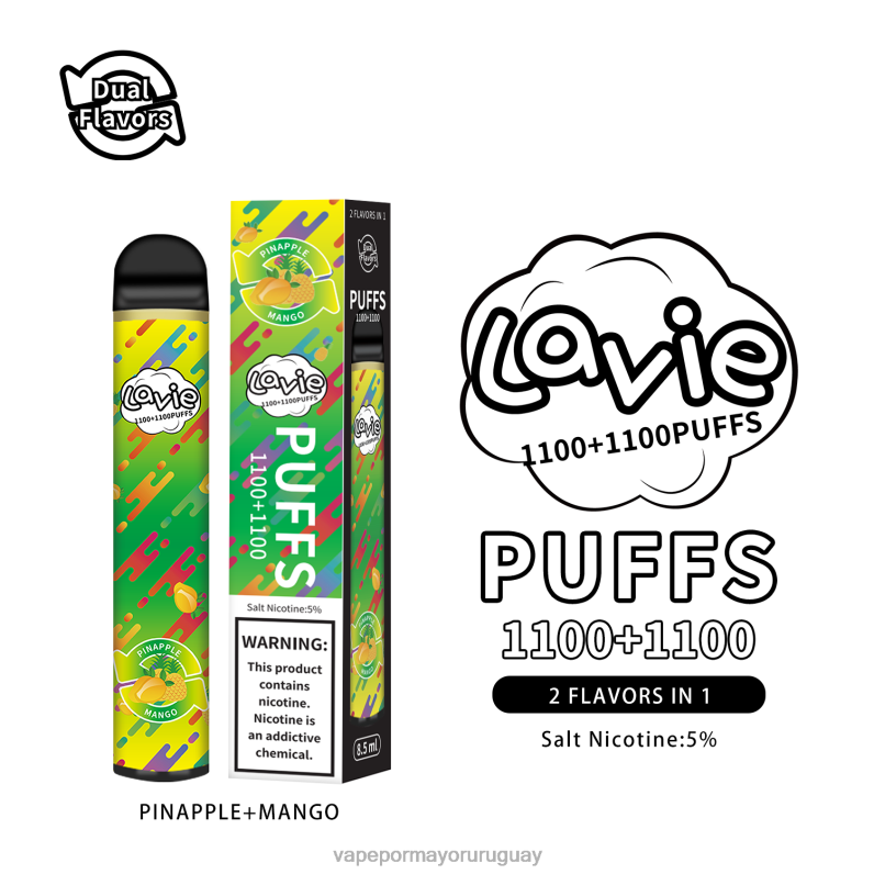 Liquido Vape Uruguay - LAVIE BAR Switch 2200 bocanadas 4BLXP296 piña/mango