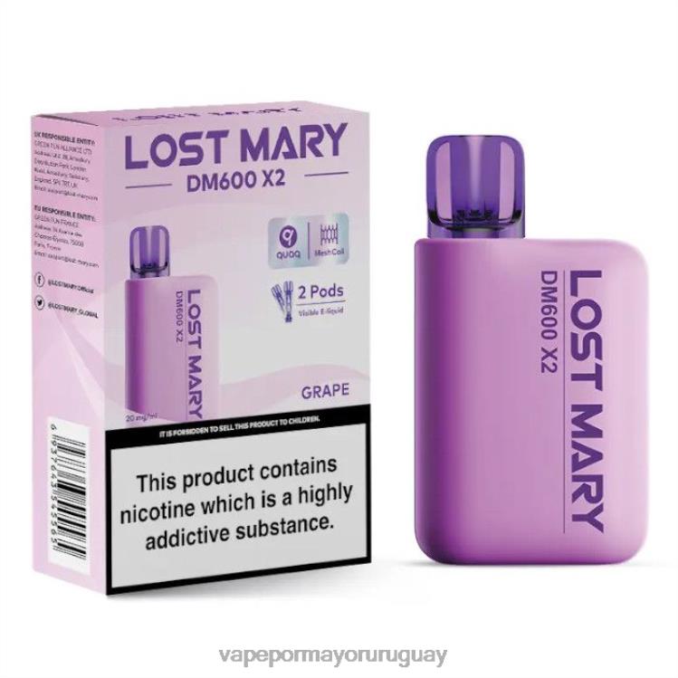 F6J4N472 - Vaper sin nicotina LOST MARY DM600 X2 uva
